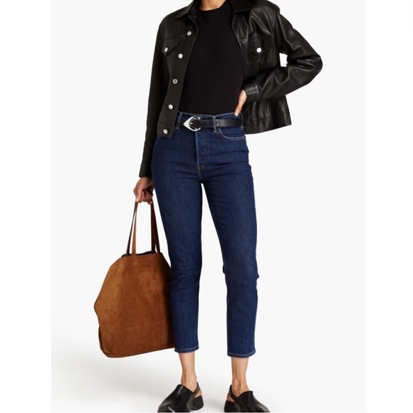 Re/Done Denim - RE/DONE 90s High Rise Straight Jeans Women 27 Cropped Ankle Denim